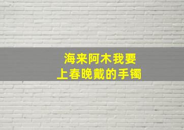 海来阿木我要上春晚戴的手镯