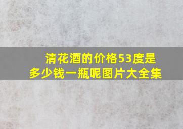 清花酒的价格53度是多少钱一瓶呢图片大全集