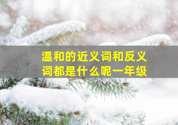 温和的近义词和反义词都是什么呢一年级