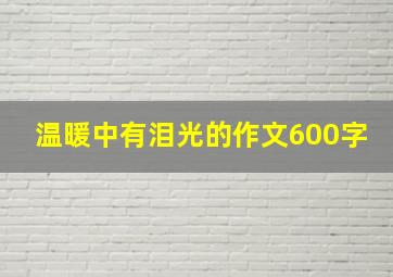 温暖中有泪光的作文600字