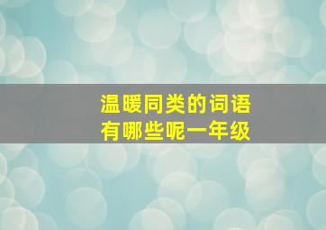 温暖同类的词语有哪些呢一年级