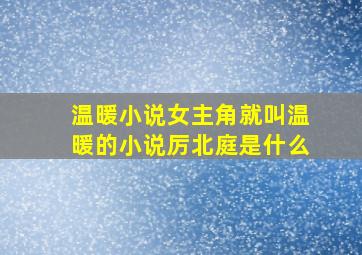 温暖小说女主角就叫温暖的小说厉北庭是什么