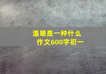 温暖是一种什么作文600字初一