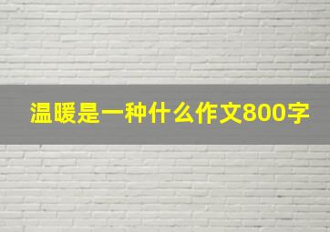 温暖是一种什么作文800字