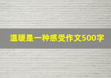 温暖是一种感受作文500字