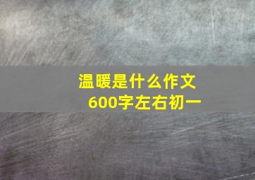 温暖是什么作文600字左右初一