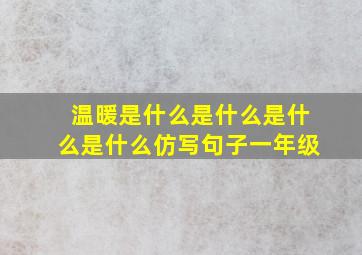 温暖是什么是什么是什么是什么仿写句子一年级