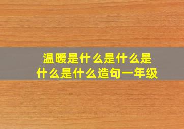 温暖是什么是什么是什么是什么造句一年级