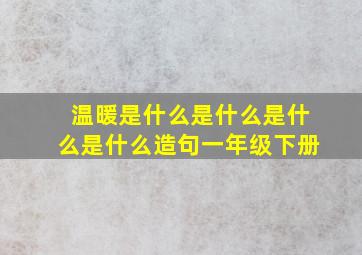 温暖是什么是什么是什么是什么造句一年级下册