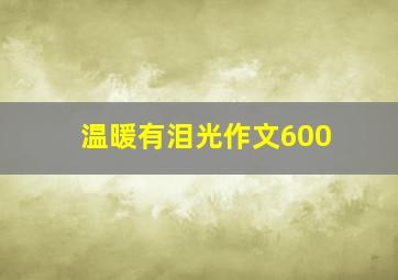 温暖有泪光作文600