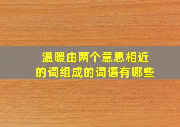 温暖由两个意思相近的词组成的词语有哪些