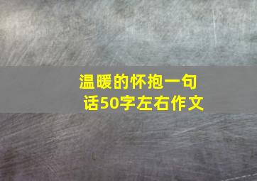 温暖的怀抱一句话50字左右作文