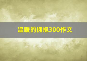 温暖的拥抱300作文