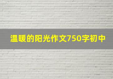 温暖的阳光作文750字初中