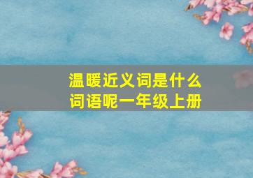 温暖近义词是什么词语呢一年级上册