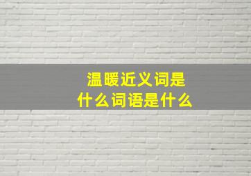 温暖近义词是什么词语是什么