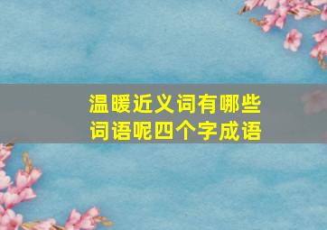 温暖近义词有哪些词语呢四个字成语