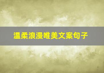 温柔浪漫唯美文案句子