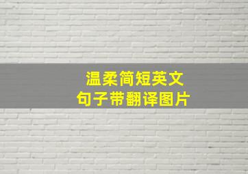 温柔简短英文句子带翻译图片