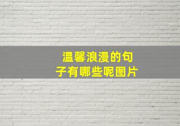 温馨浪漫的句子有哪些呢图片