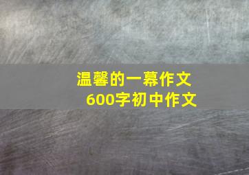 温馨的一幕作文600字初中作文