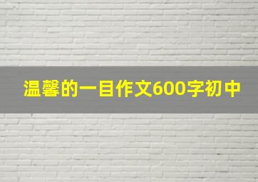 温馨的一目作文600字初中