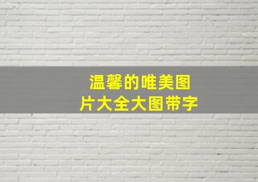 温馨的唯美图片大全大图带字