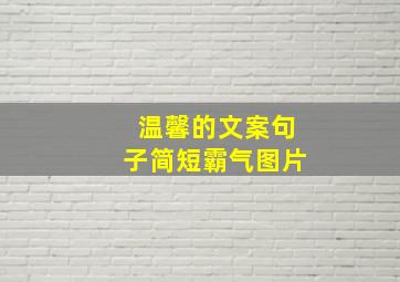 温馨的文案句子简短霸气图片