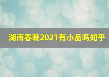 湖南春晚2021有小品吗知乎