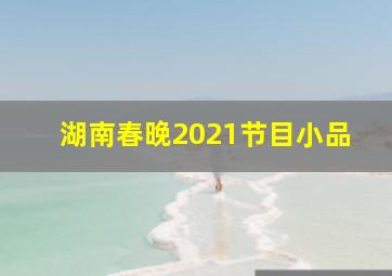 湖南春晚2021节目小品