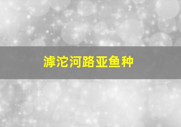 滹沱河路亚鱼种