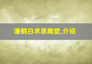 潘鹤白求恩雕塑,介绍