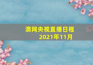 澳网央视直播日程2021年11月