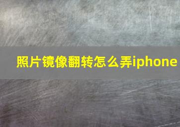 照片镜像翻转怎么弄iphone