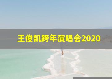 王俊凯跨年演唱会2020