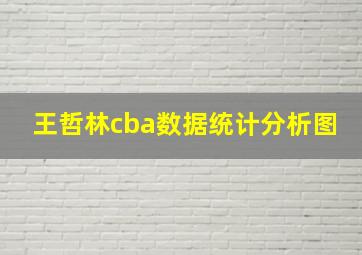 王哲林cba数据统计分析图