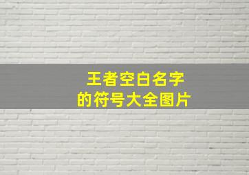 王者空白名字的符号大全图片