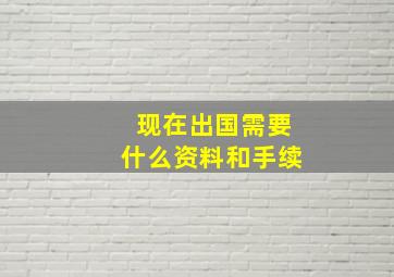 现在出国需要什么资料和手续