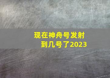 现在神舟号发射到几号了2023