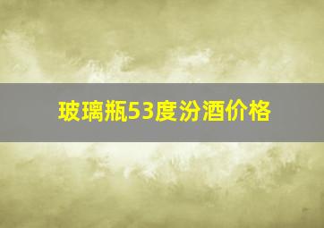 玻璃瓶53度汾酒价格