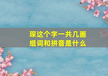 琛这个字一共几画组词和拼音是什么