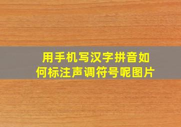 用手机写汉字拼音如何标注声调符号呢图片