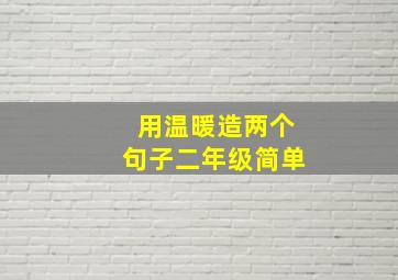 用温暖造两个句子二年级简单