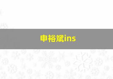 申裕斌ins