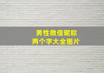 男性微信昵称两个字大全图片