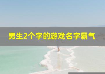 男生2个字的游戏名字霸气