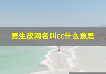 男生改网名叫cc什么意思