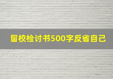 留校检讨书500字反省自己