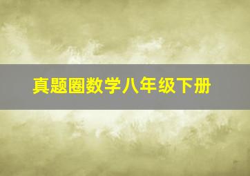 真题圈数学八年级下册