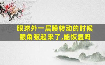 眼球外一层膜转动的时候眼角皱起来了,能恢复吗